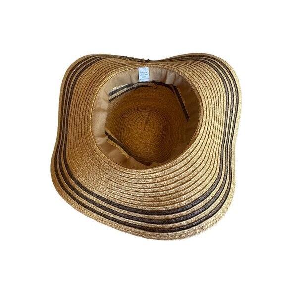 Tan Brown Floppy Sun Hat  Wide Brim One Size - Picture 4 of 7